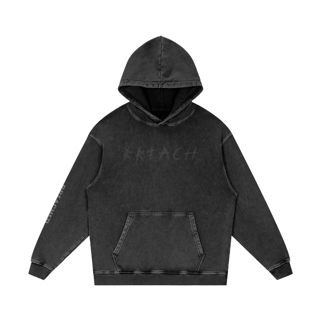 Snow Washed Loose Cotton Hoodie