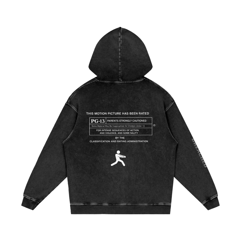 Snow Washed Loose Cotton Hoodie